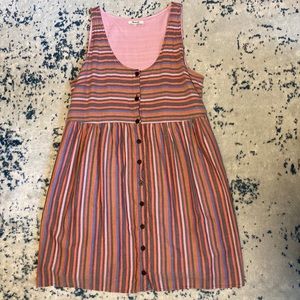 Striped Madewell Button Up Dress XL